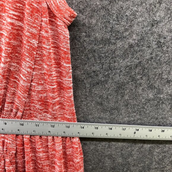 Lou & Grey Sleeveless Maxi Dress S Pink Tiered Knit Pullover Casual - Picture 7 of 8